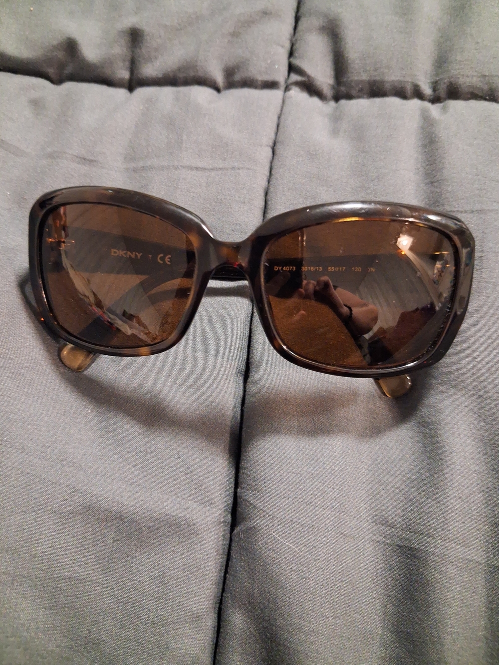 DKNY Women’s Brown Tortoise Oversized Sunglasses